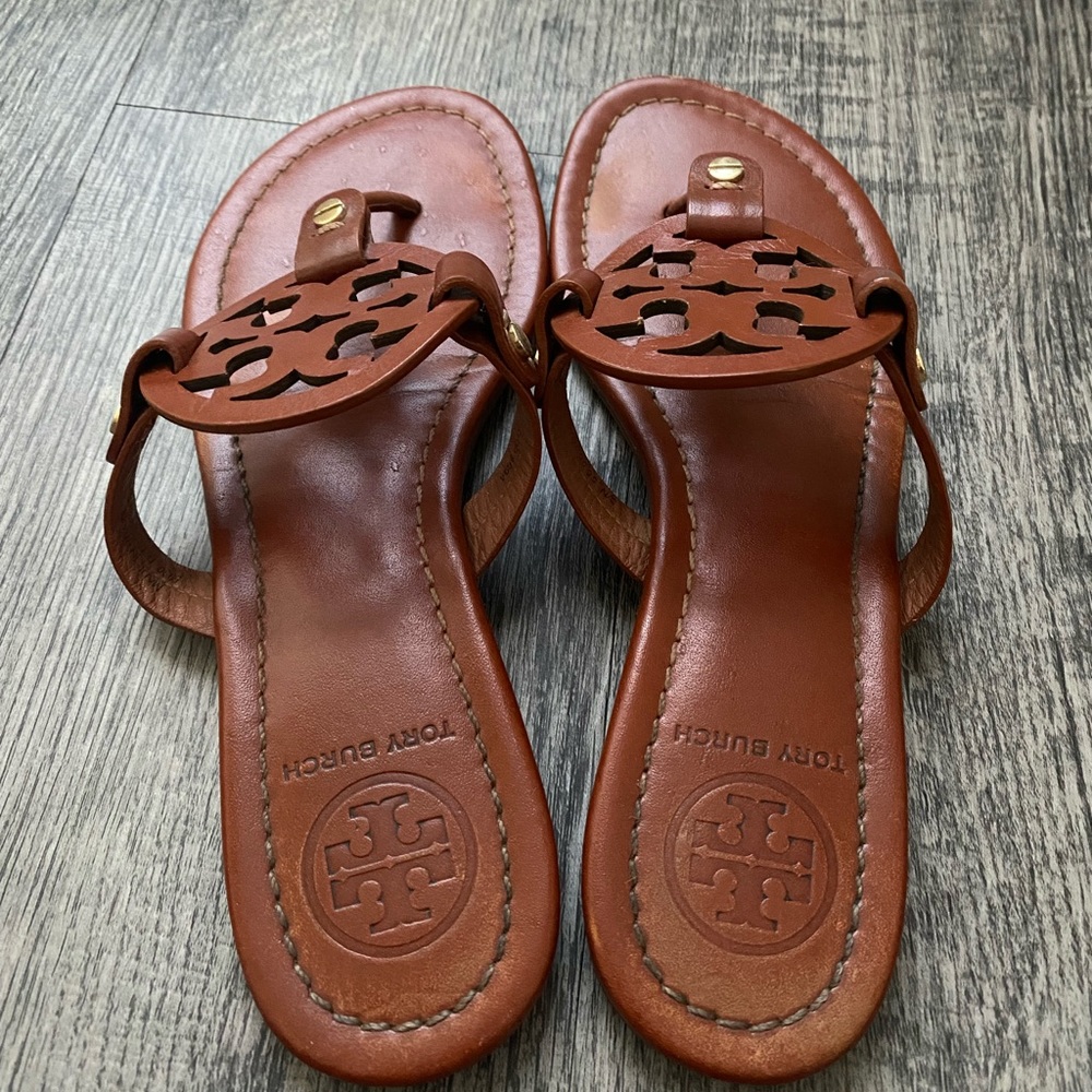Tory Burch Miller Sandals- Tan, Size 6.5